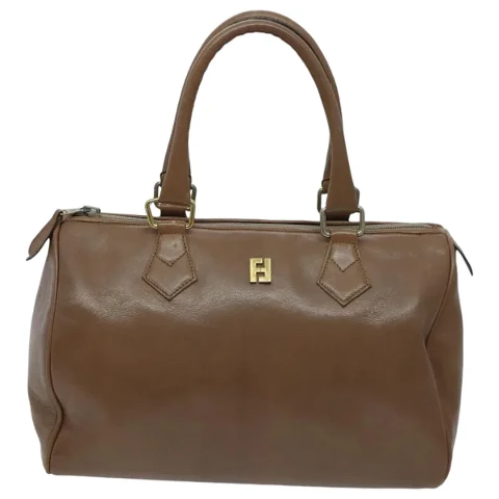 Fendi Vintage Pre-owned Leather handbags Brown Dames
