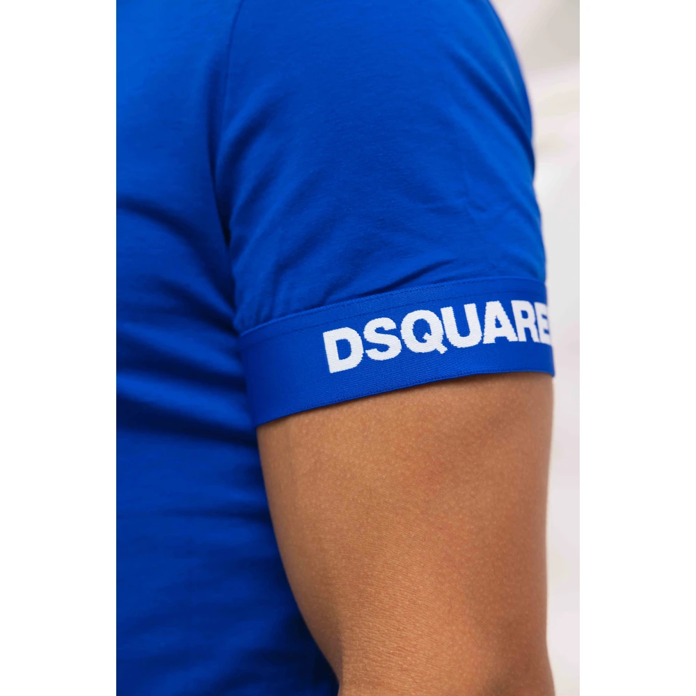 Dsquared2 Blauw Ronde Hals T-Shirt Heren Blue Heren