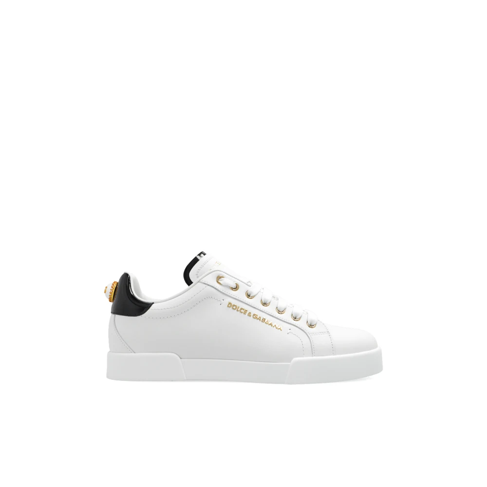 Dolce & Gabbana Women's White Sneakers With Logo