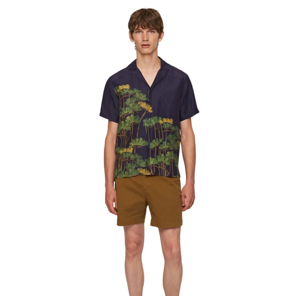 Orlebar Brown Fantasy Floral Night Iris Shirt Multicolor Heren