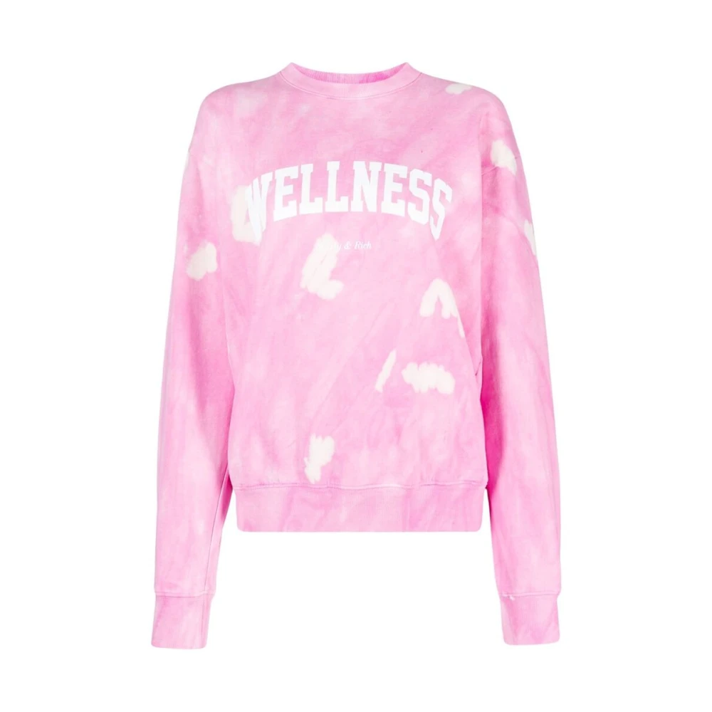 Sporty & Rich Tie-Dye Wellness Sweatshirt Pink Dames