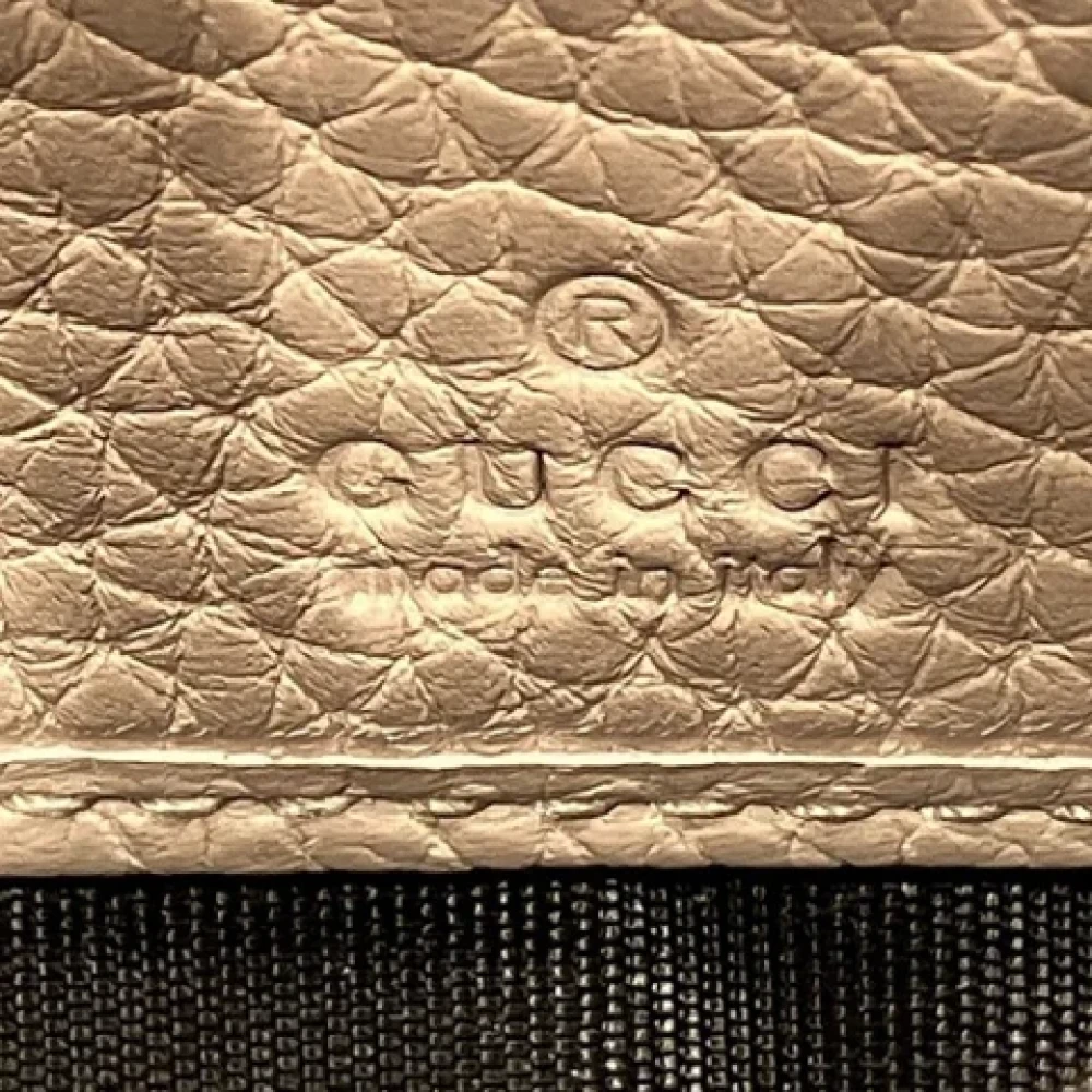 Gucci Vintage Pre-owned Leather wallets Beige Dames