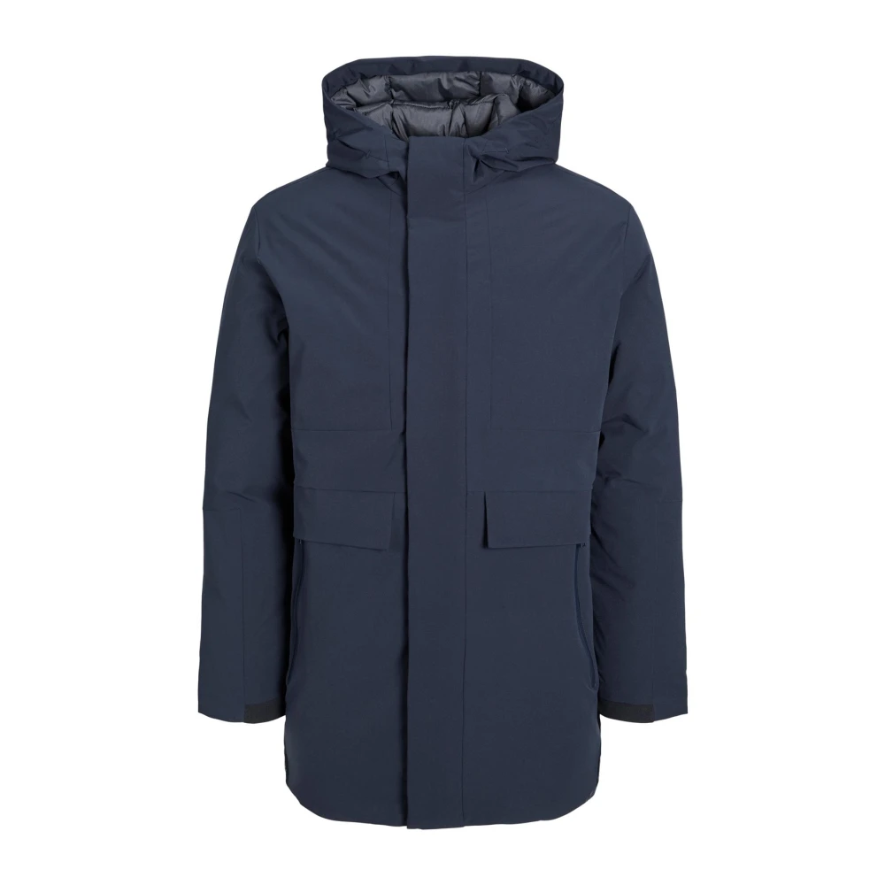 jack & jones Donkerblauwe Winterjas Blue Heren