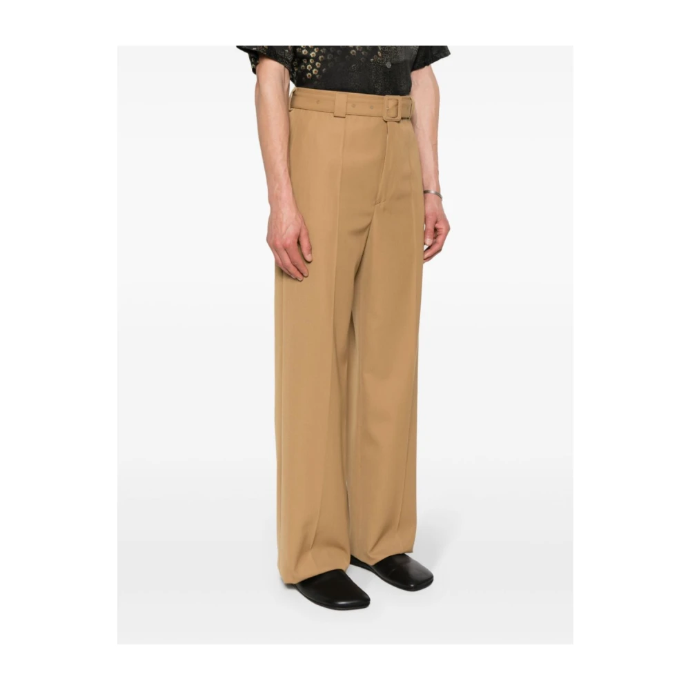 Dries Van Noten Straight Trousers Brown Heren