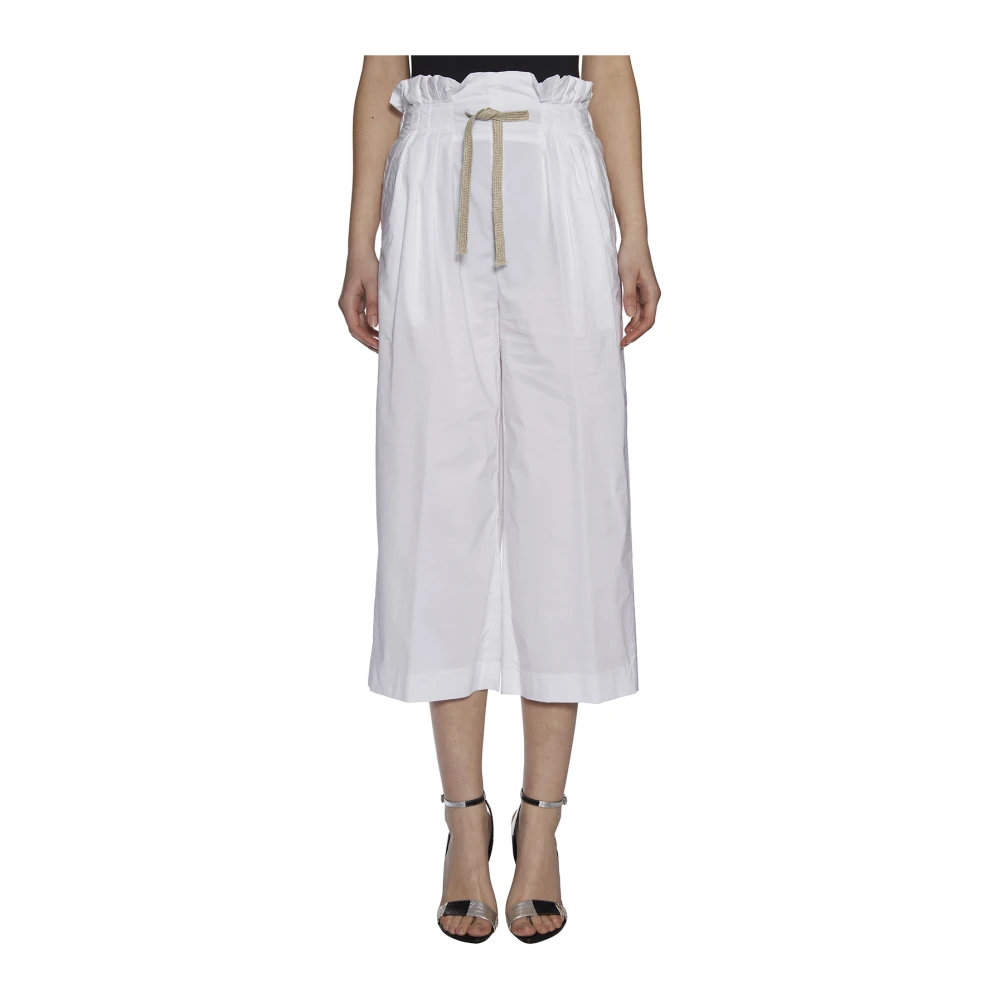 Dondup Cropped Broek Mod.Iole White Dames