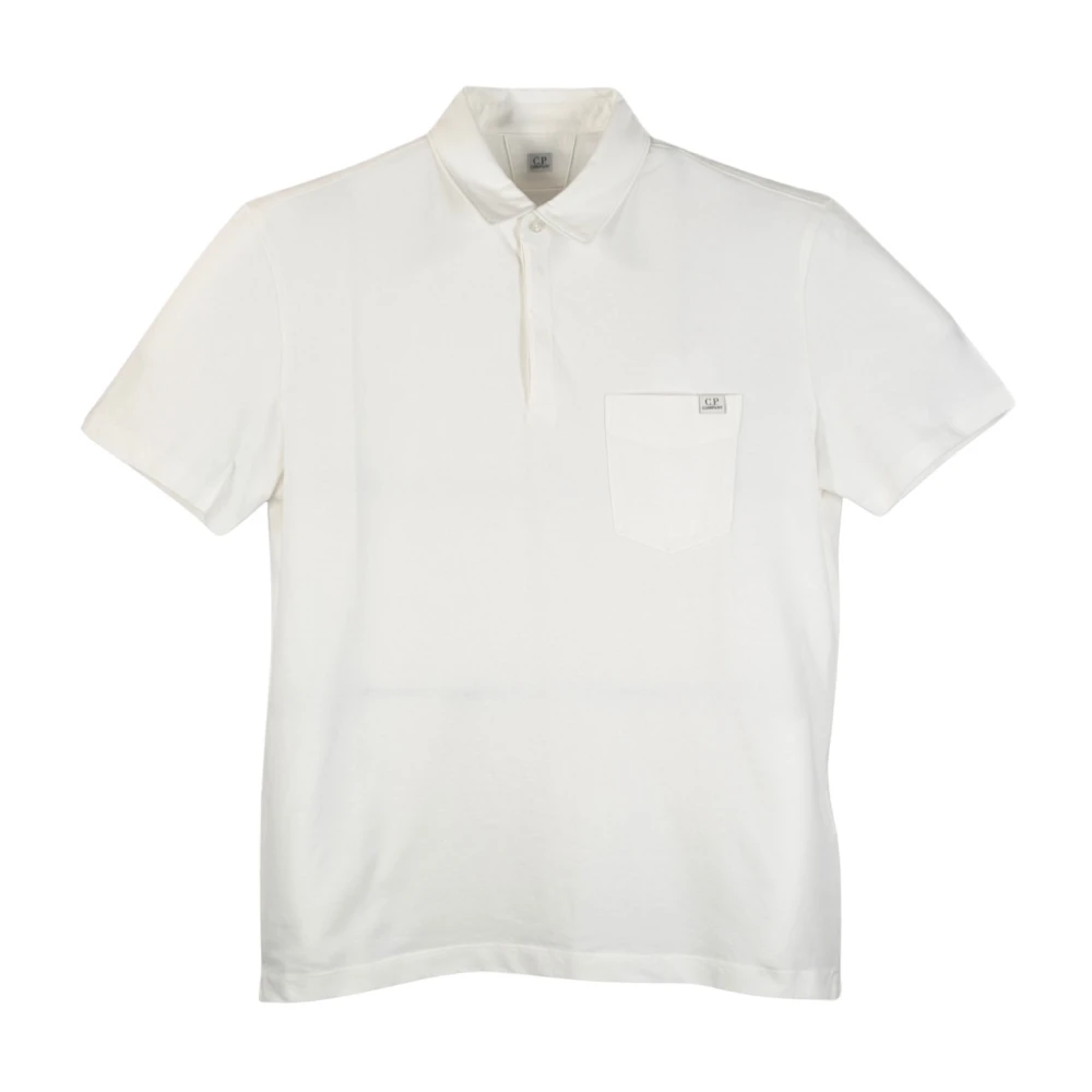 C.p. Company Men's White Polo Shirts, Xl, Polo Short Sleeve