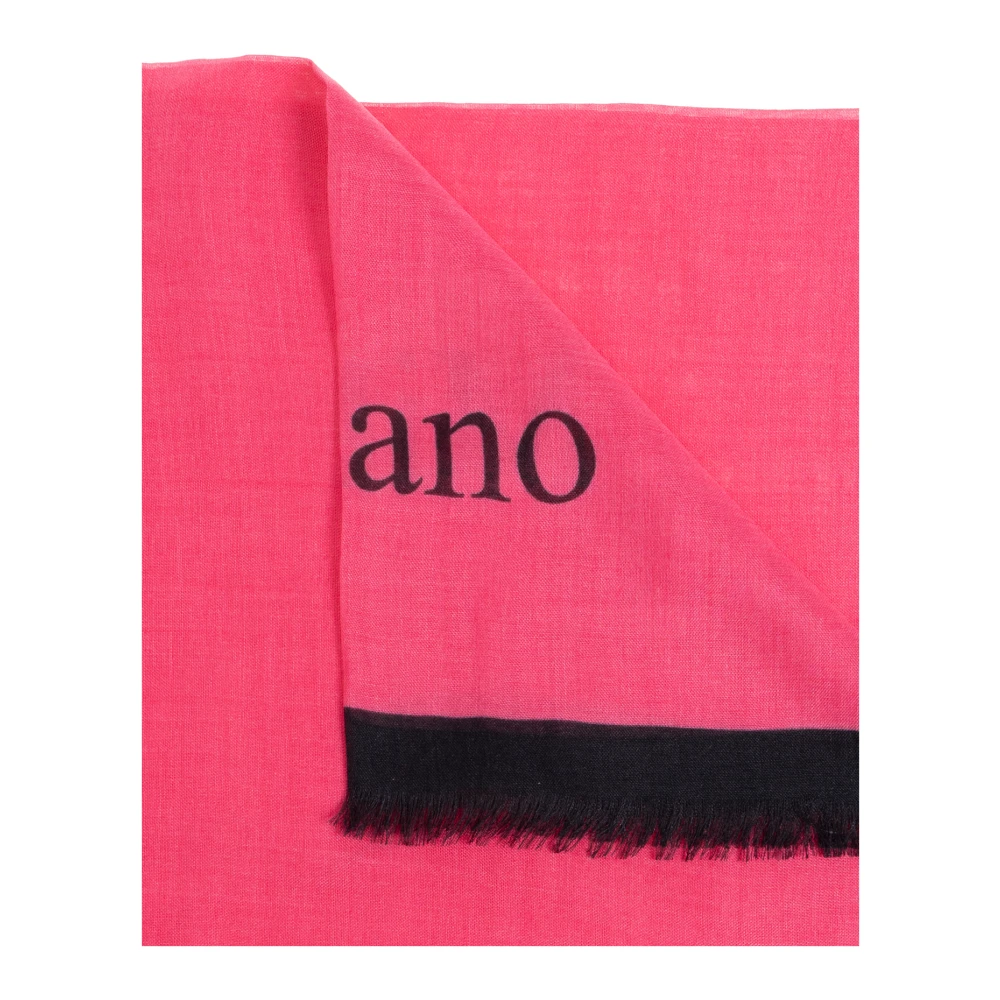Moschino Sjaal met logo Pink Dames