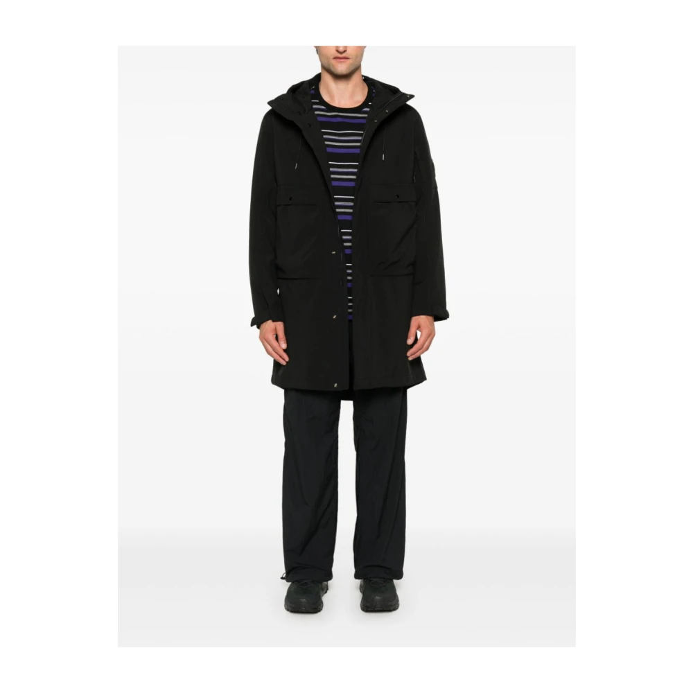 C.P. Company Stijlvolle Lange Jas voor Mannen Black Heren