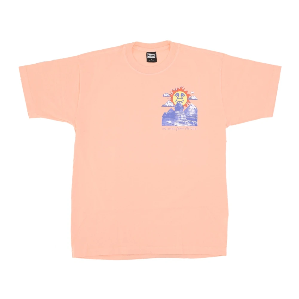 Obey Zon Heavyweight Tee Perzik Parfait Pink Heren