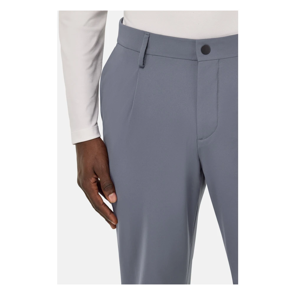 Boggi Milano B Tech B-Tech Stretch Nylon Broek Gray Heren