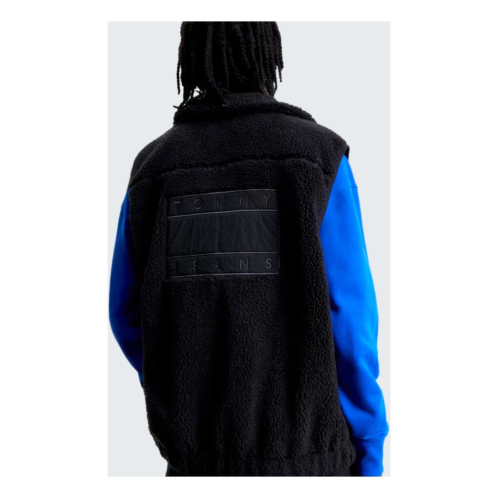 Tommy Hilfiger Zwarte Sherpa Jassen Black Heren