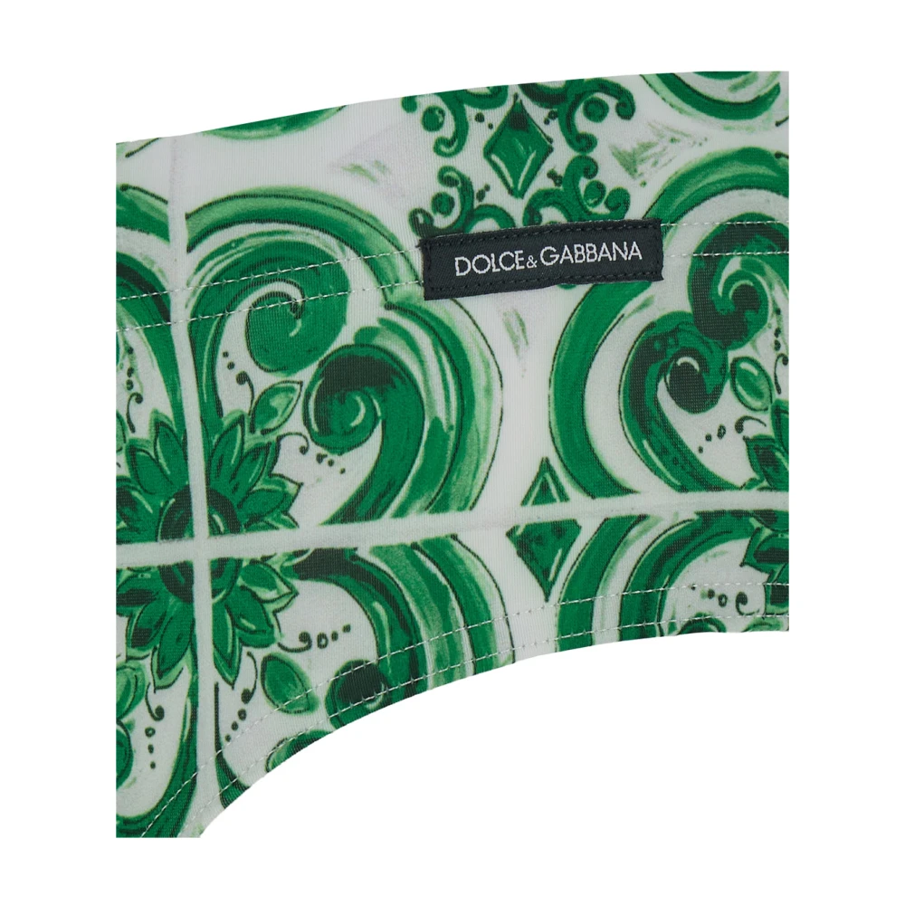 Dolce & Gabbana Zee Groene Maiolica Print Kleding Multicolor Heren