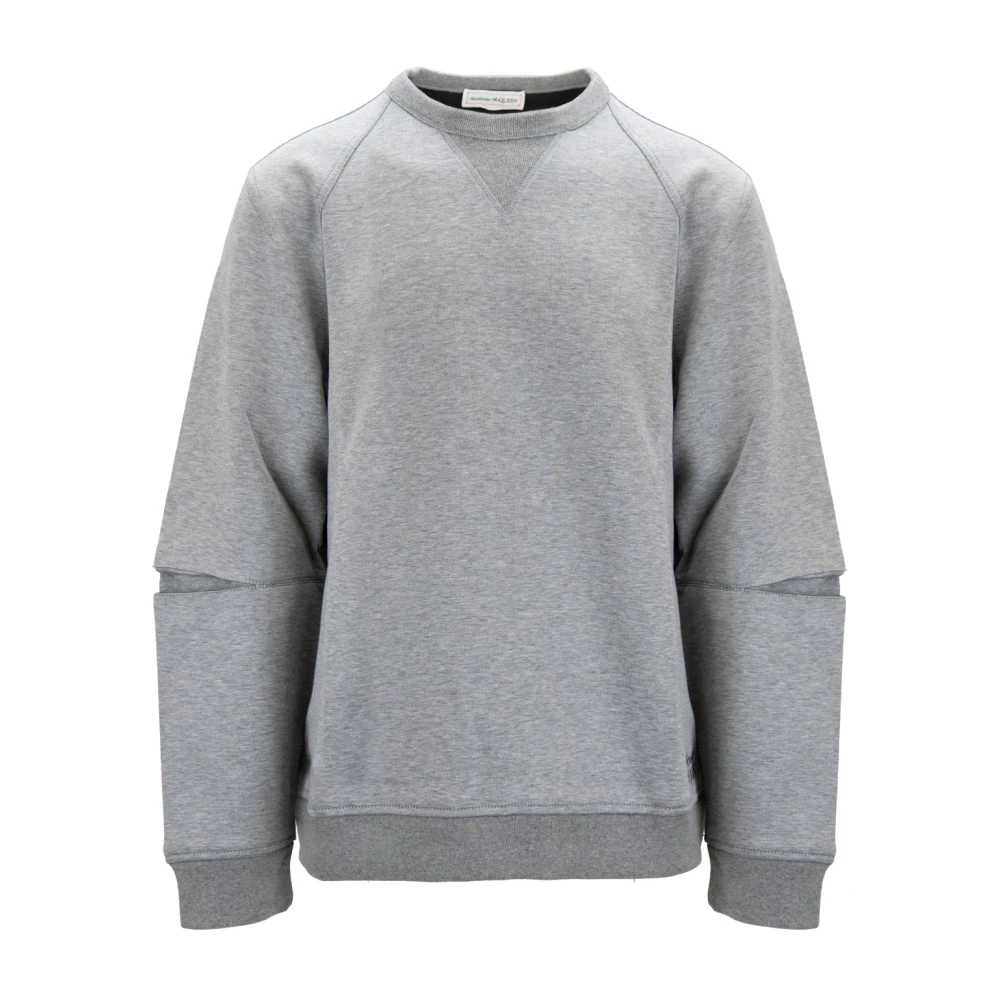 Alexander mcqueen Heren Pullover Sweater met Geborduurd Logo Gray Heren