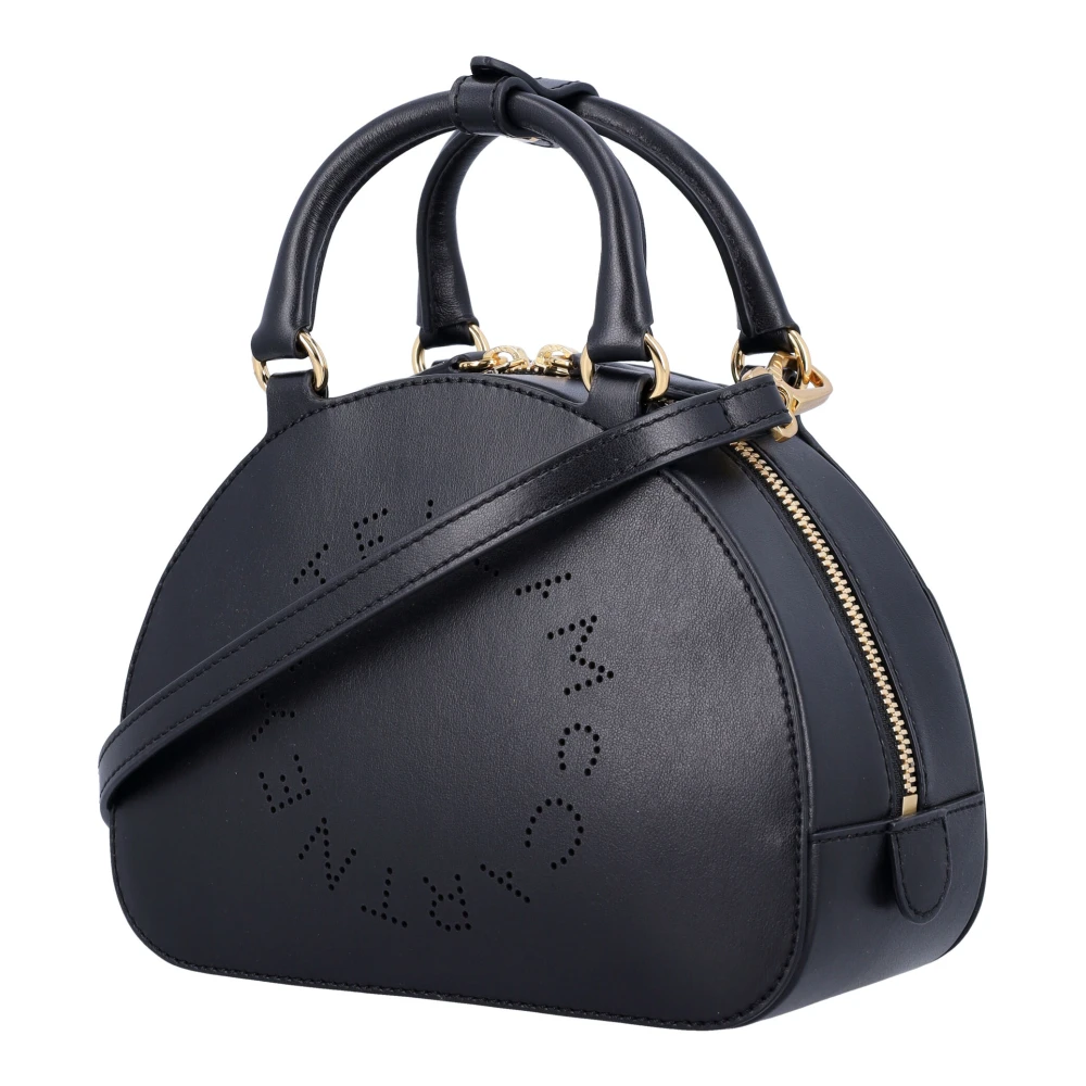 Stella Mccartney Stijlvolle Top Handle Logo Tas Black Dames