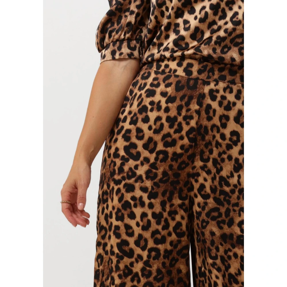 NEO NOIR Luipaardprint Wijde Broek Brown Dames