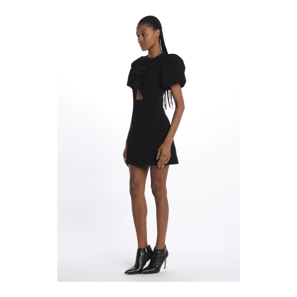 Rebecca Vallance Zwarte Pofmouw Minijurk Black Dames