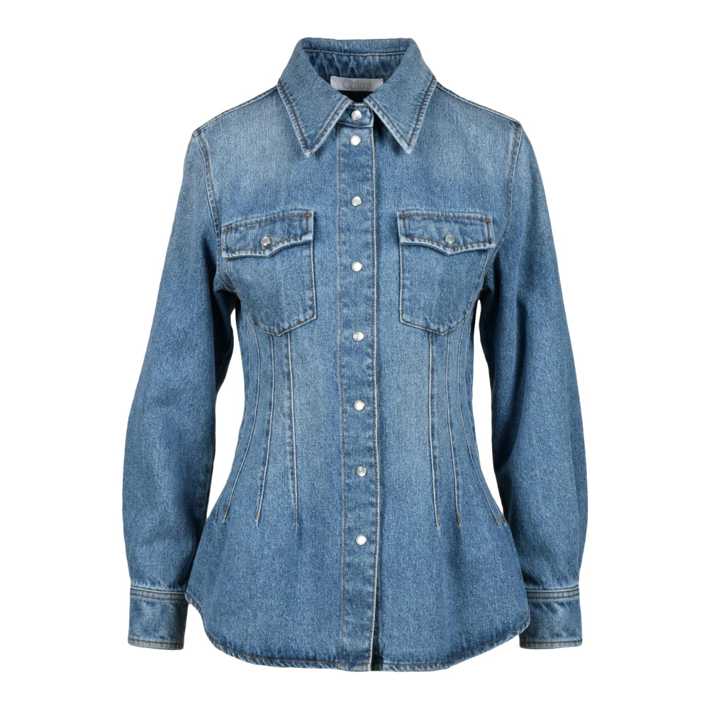 Blouses & Shirts > Denim Shirts - - Chloé - Modalova