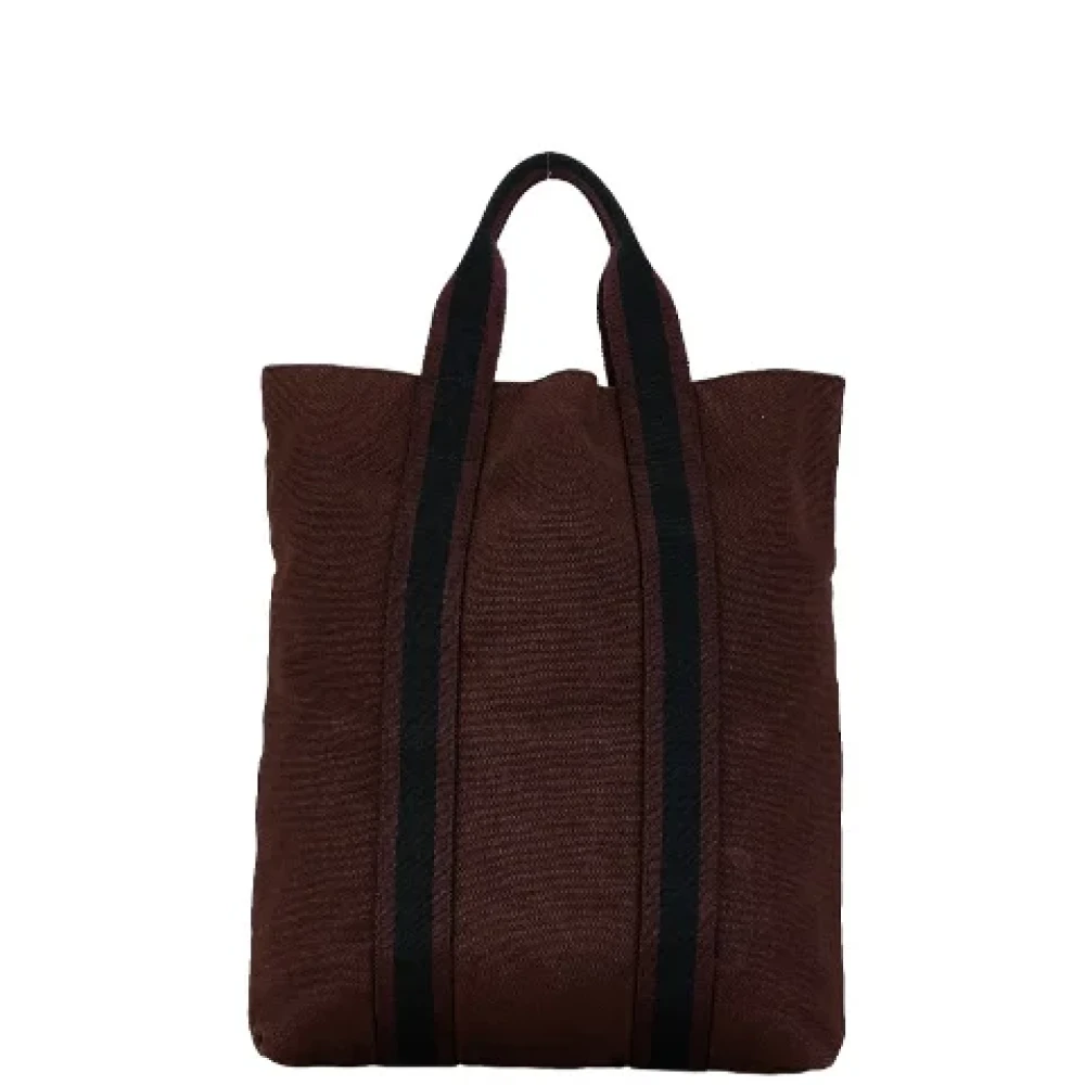 Hermès Vintage Pre-owned Cotton handbags Black Dames