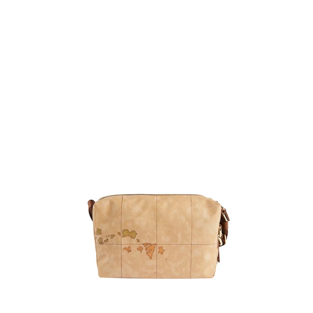 Alviero Martini 1a Classe Geo Map Schoudertas Brown Dames