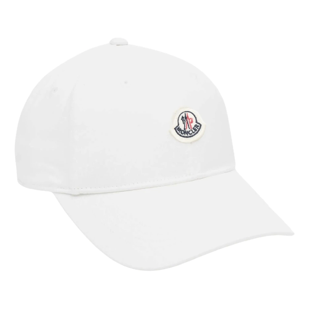 Moncler Boys White Hats & Caps, M, Logo Cap In