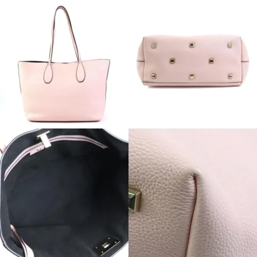 Salvatore Ferragamo Pre-owned Leather shoulder-bags Pink Dames