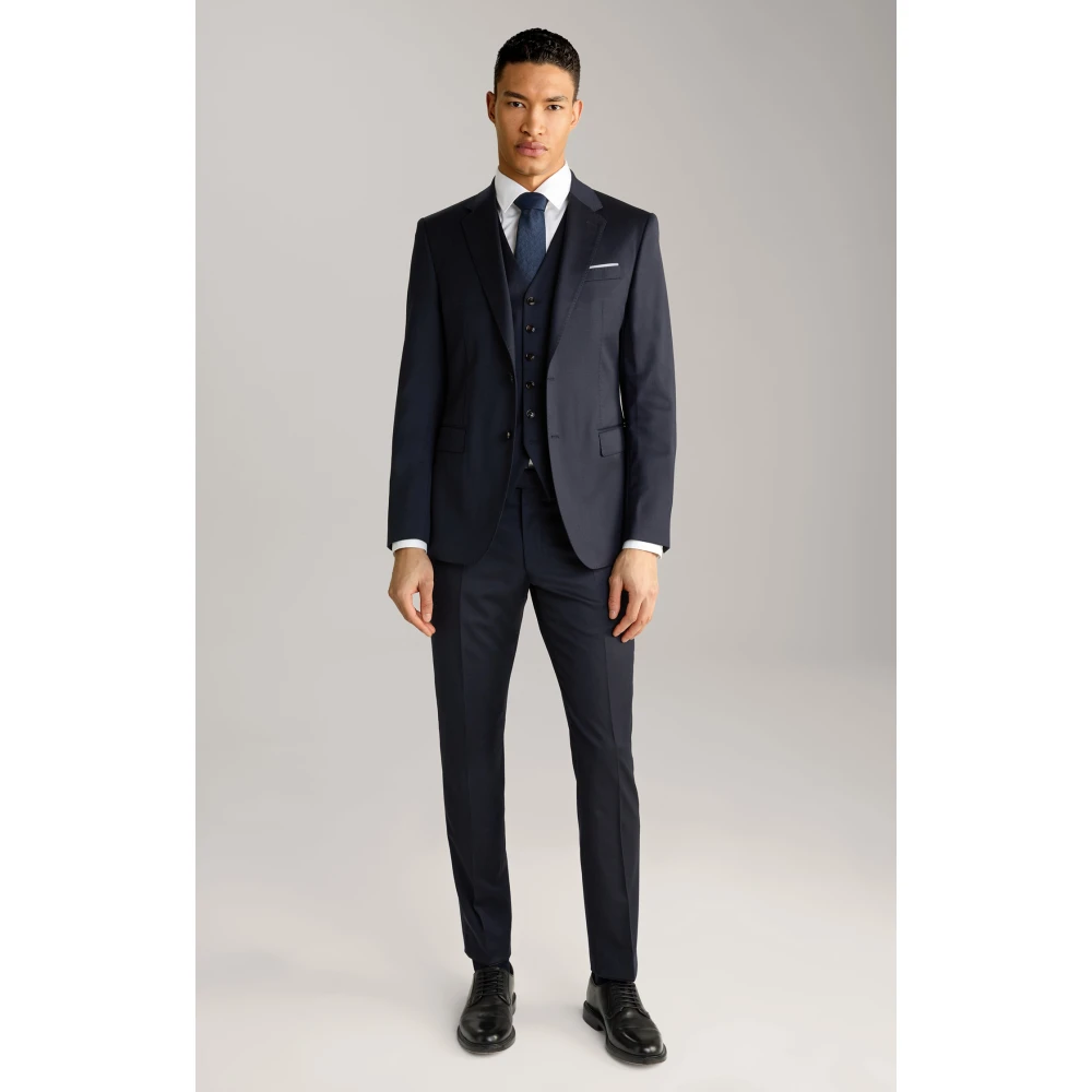 Joop! Klassieke wollen jas donkerblauw Blue Heren