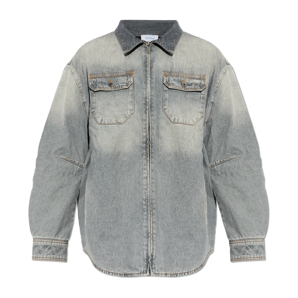 Off White Uomo Grigio Giacche, S, New,