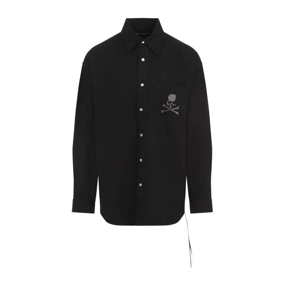 Mastermind World Zwarte overhemden voor mannen Aw24 Black Heren