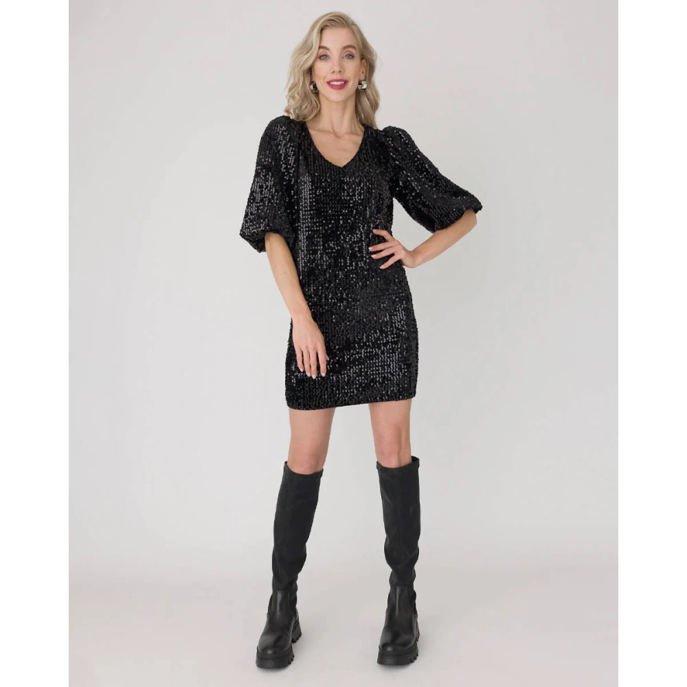 Anna Van Toor Elegante Jurk 74a06-03741 Black Dames