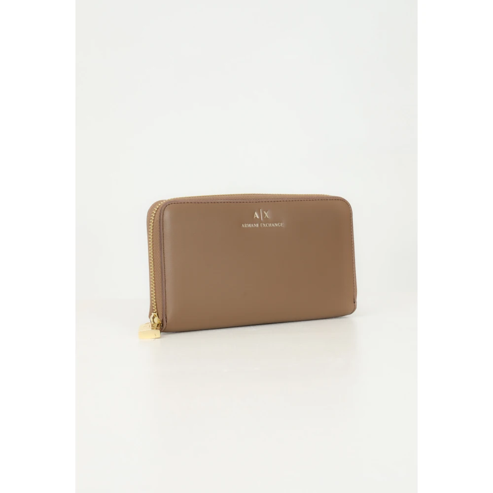 Armani Exchange Portemonnee met Rits Brown Dames