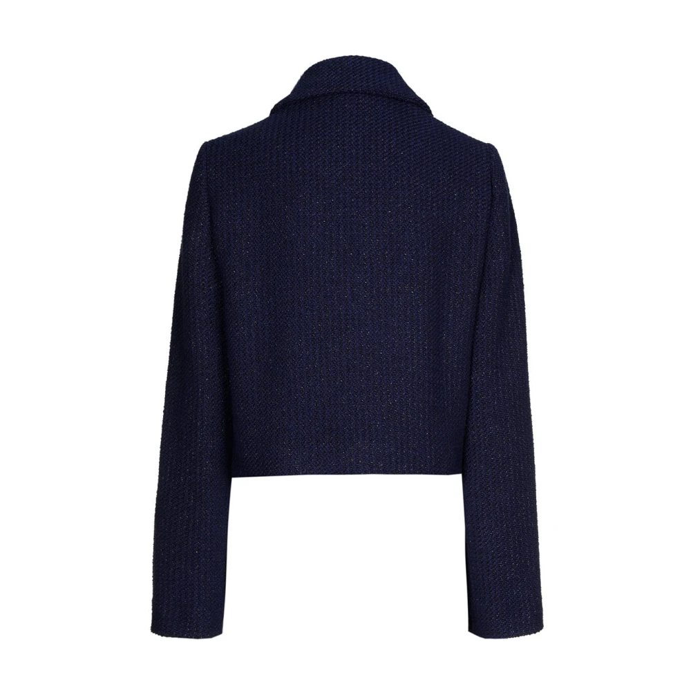 Caroline Biss Korte Lurex Vest Blue Dames