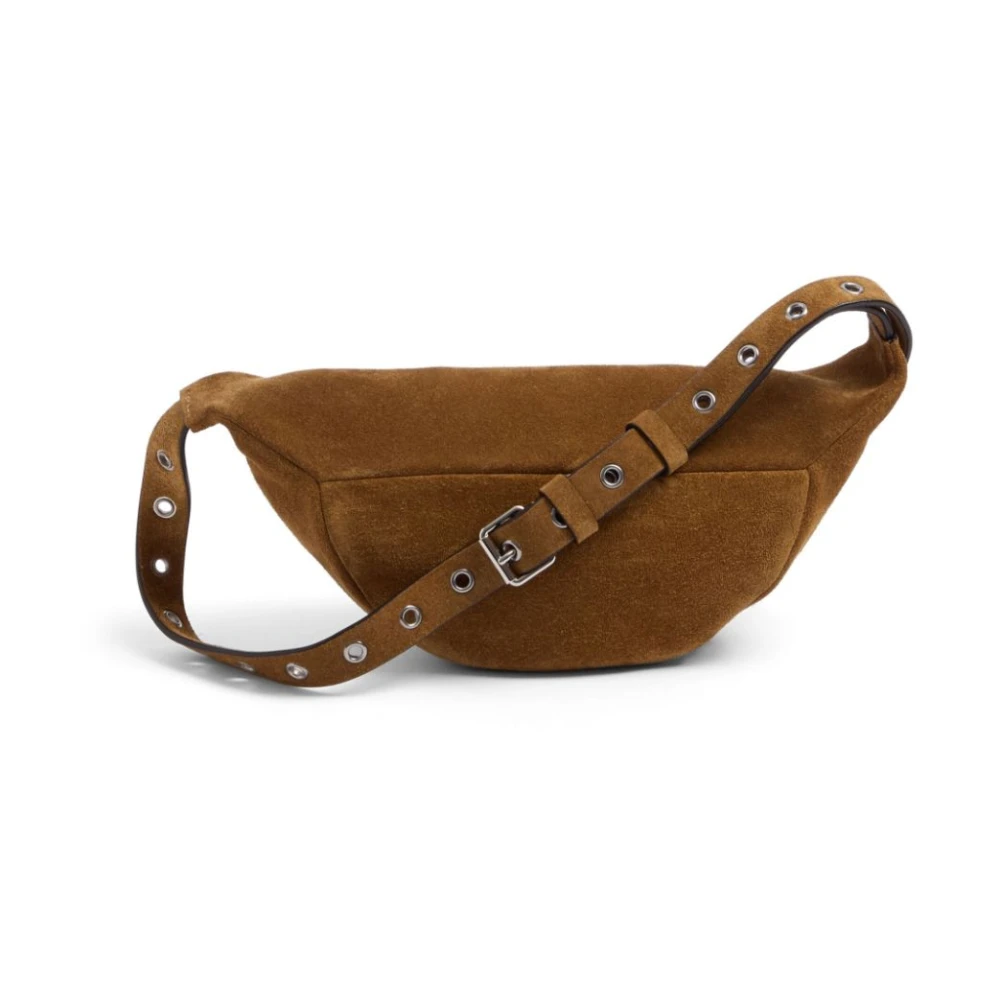 Valentino Garavani Beige Suède Schoudertas met Studs Brown Dames