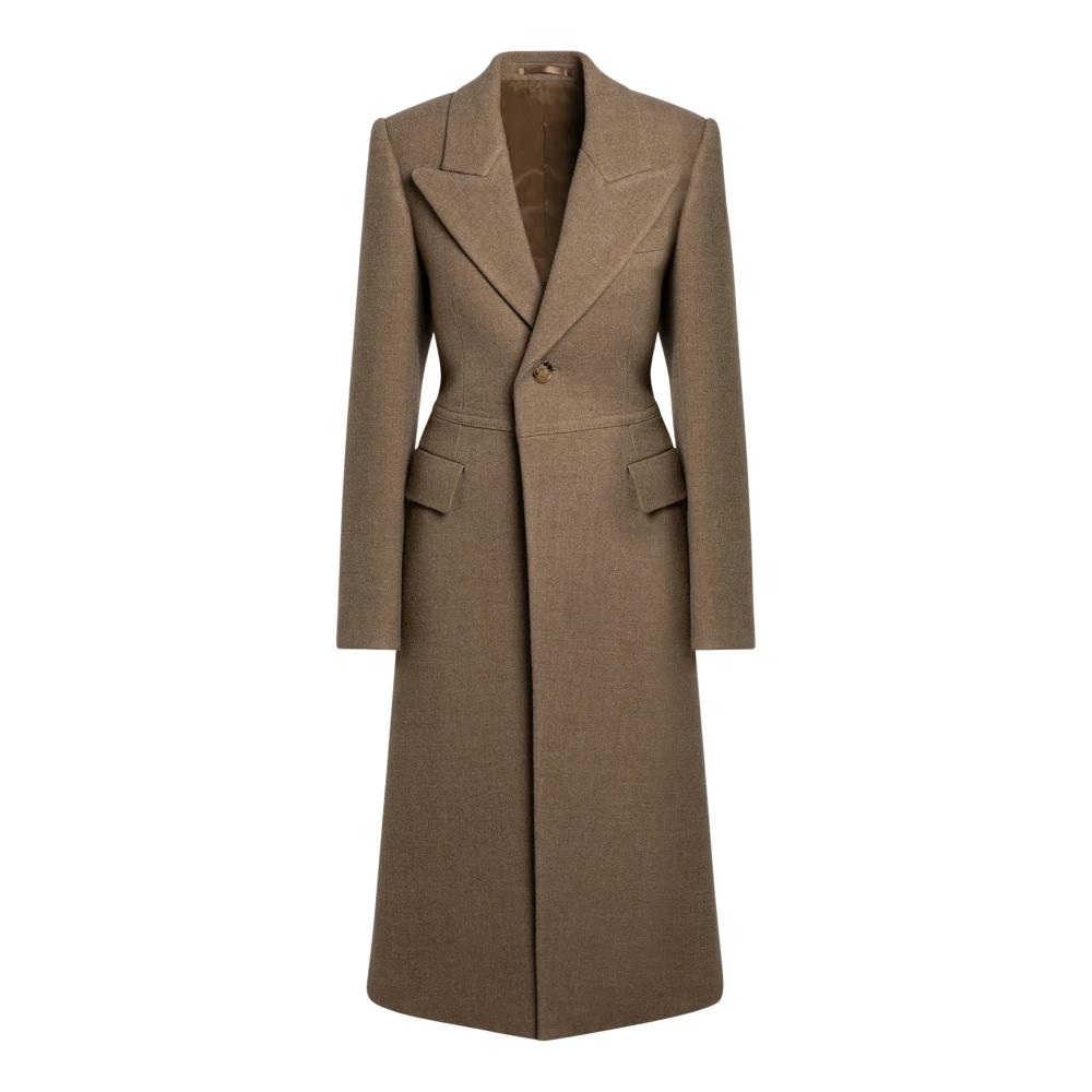 Burberry Eenrijige Jas Beige Dames