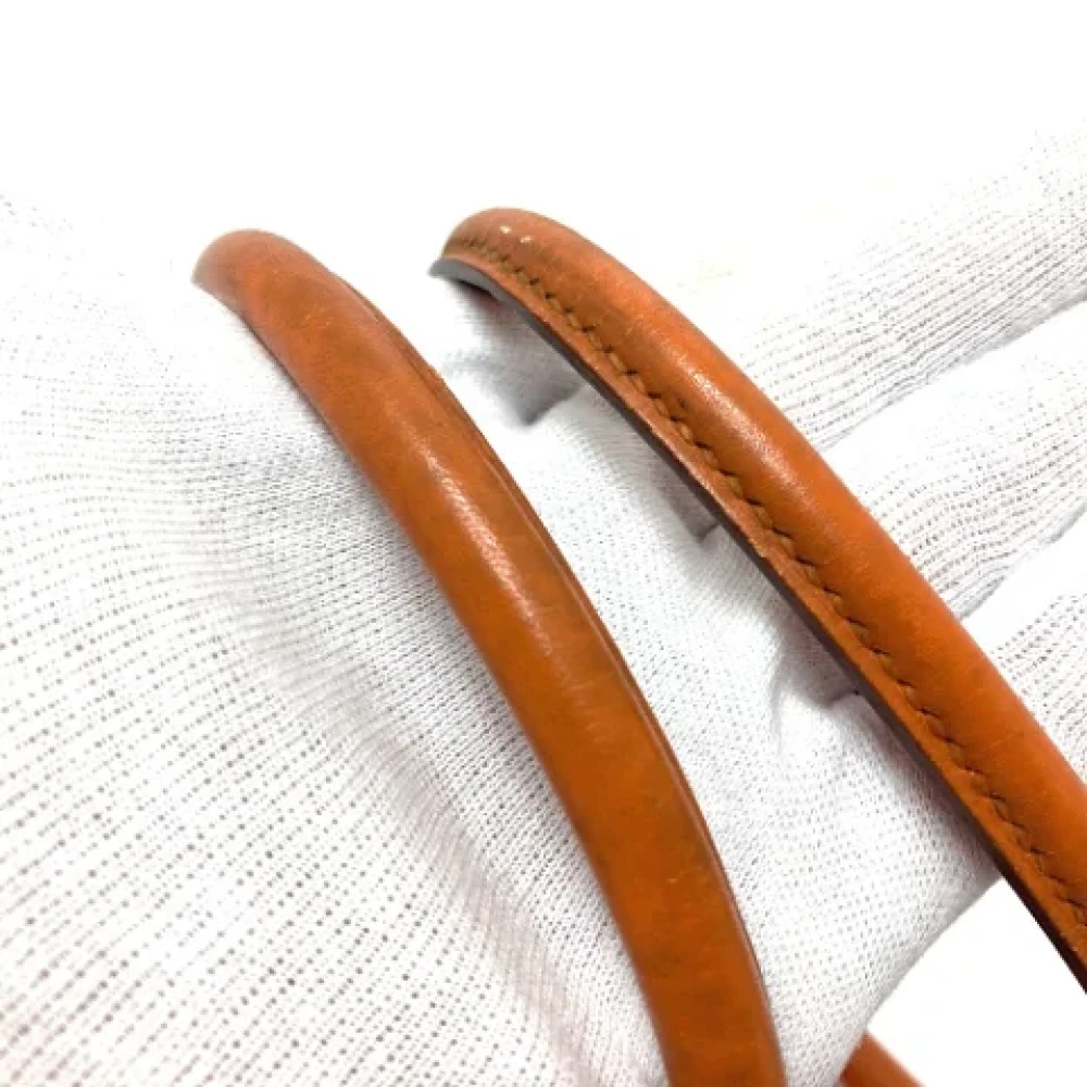 Hermès Vintage Pre-owned Leather handbags Orange Dames