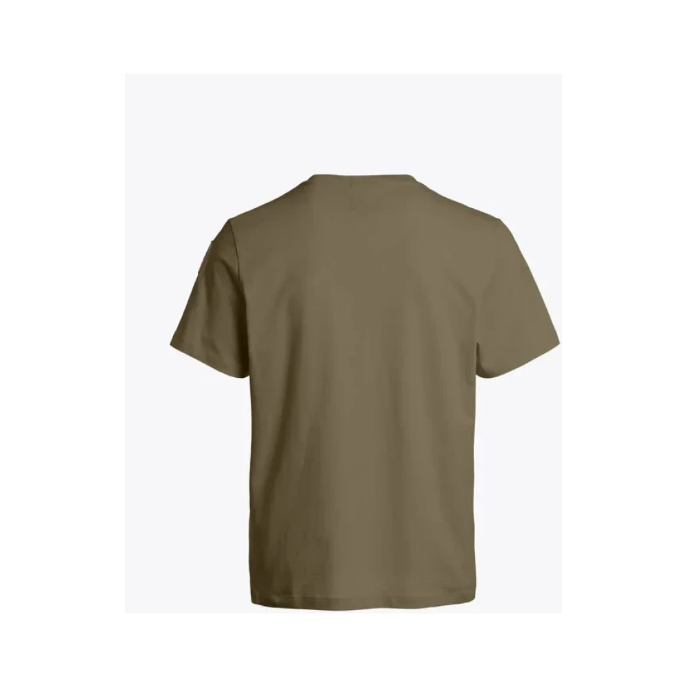 Parajumpers Zachte Katoenen Khaki T-shirt Brown Heren