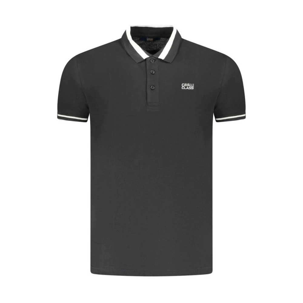 Cavalli Class Men's Black Polo Shirts, 2XL, Classic Polo Shirt