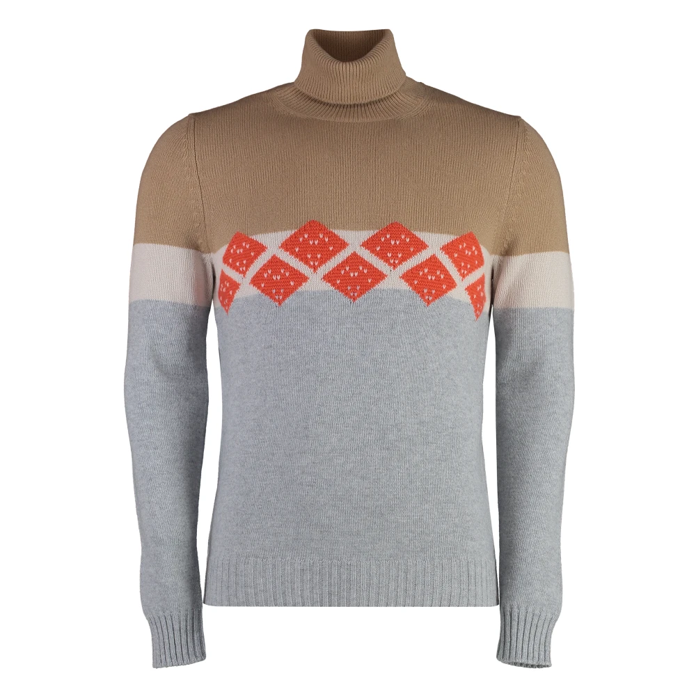 Malo Luxe Cashmere Turtleneck Sweater Multicolor Heren