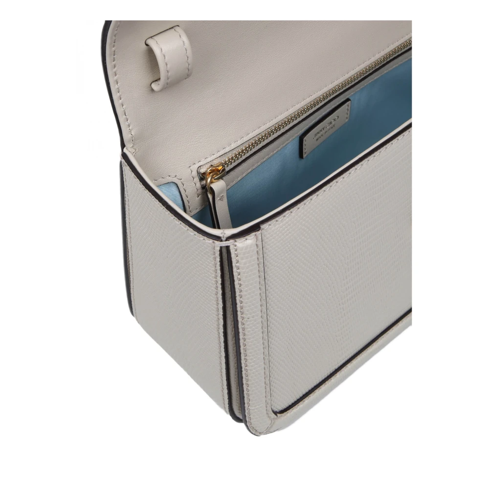Jimmy Choo Bamboe Hagedis Leren Handtas Gray Dames