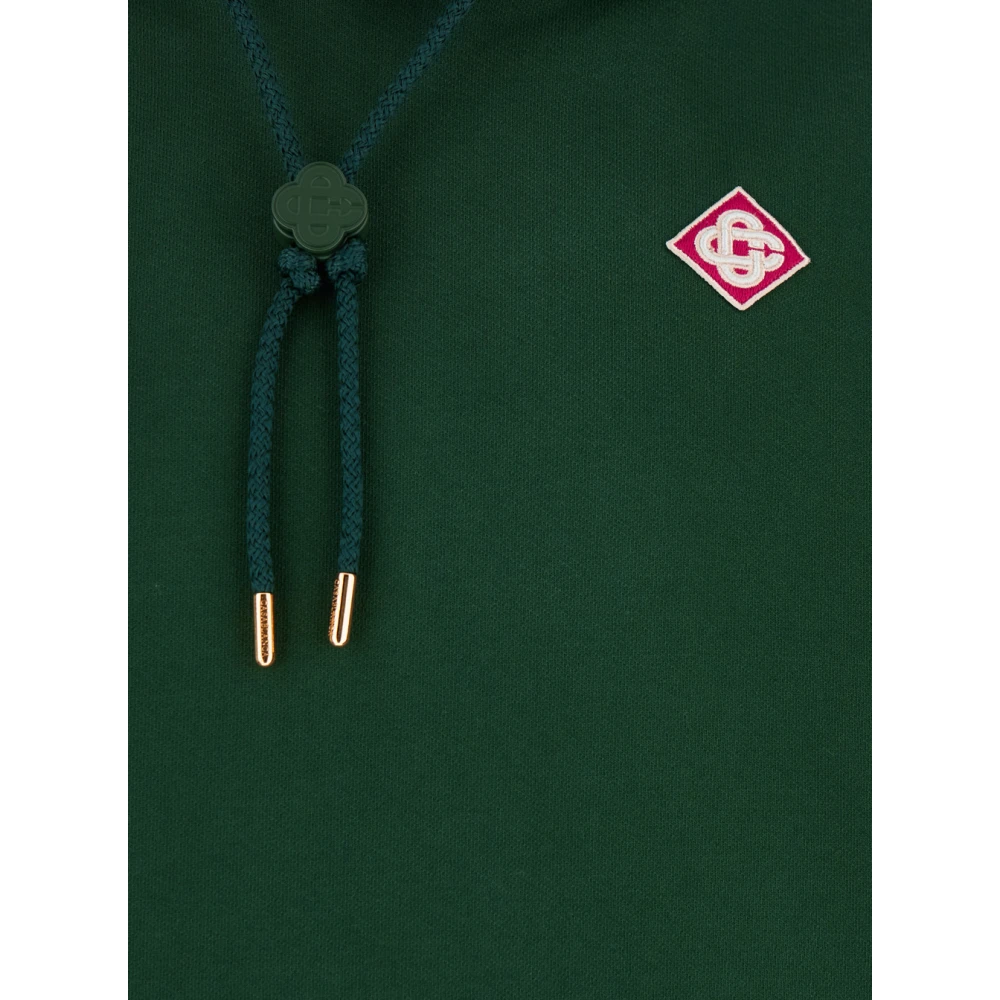 Casablanca Groene hoodie met trekkoord capuchon Green Heren