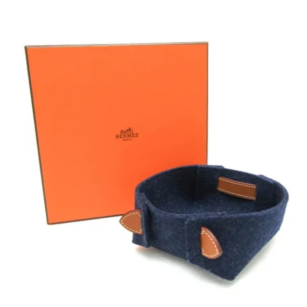 Hermès Vintage Pre-owned Leather home-office Blue Dames