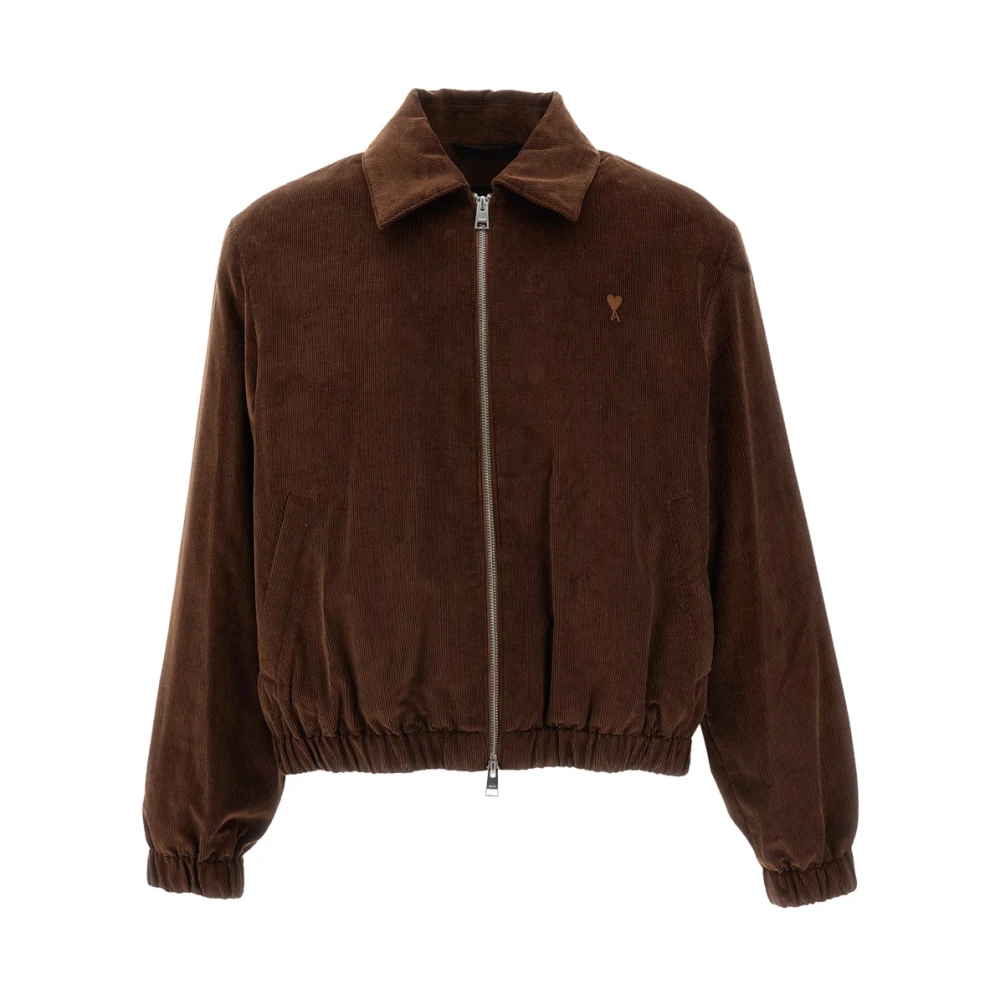 Ami Paris Uomo Marrone - Giacca Imbottita Ami De Coeur - Jackets - M