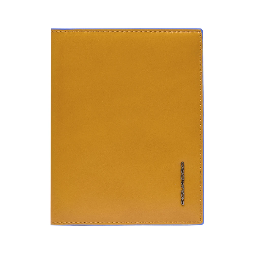 Piquadro Mannelijk Geel Accessoires Heren, One Size, Leer, Passport Holder