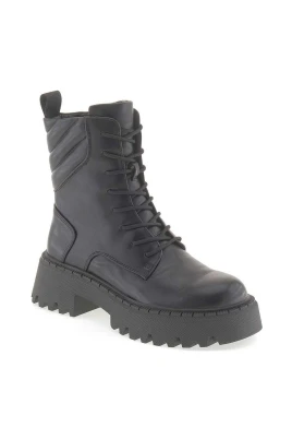 Svarta Stängda Ankelboots för Kvinnor