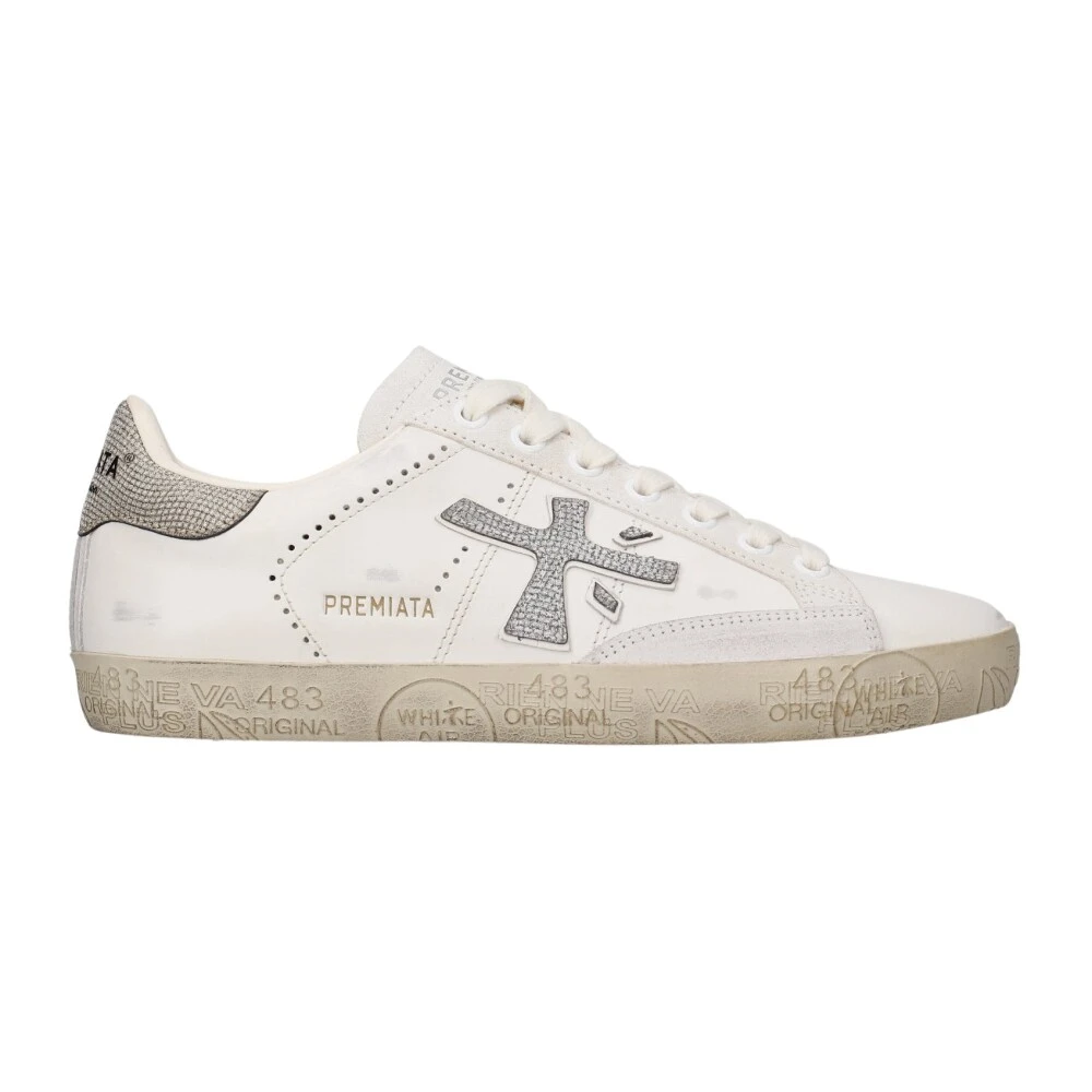 Premiata Women's White Sneakers, 4 Uk, Stevend 8127 Trainers