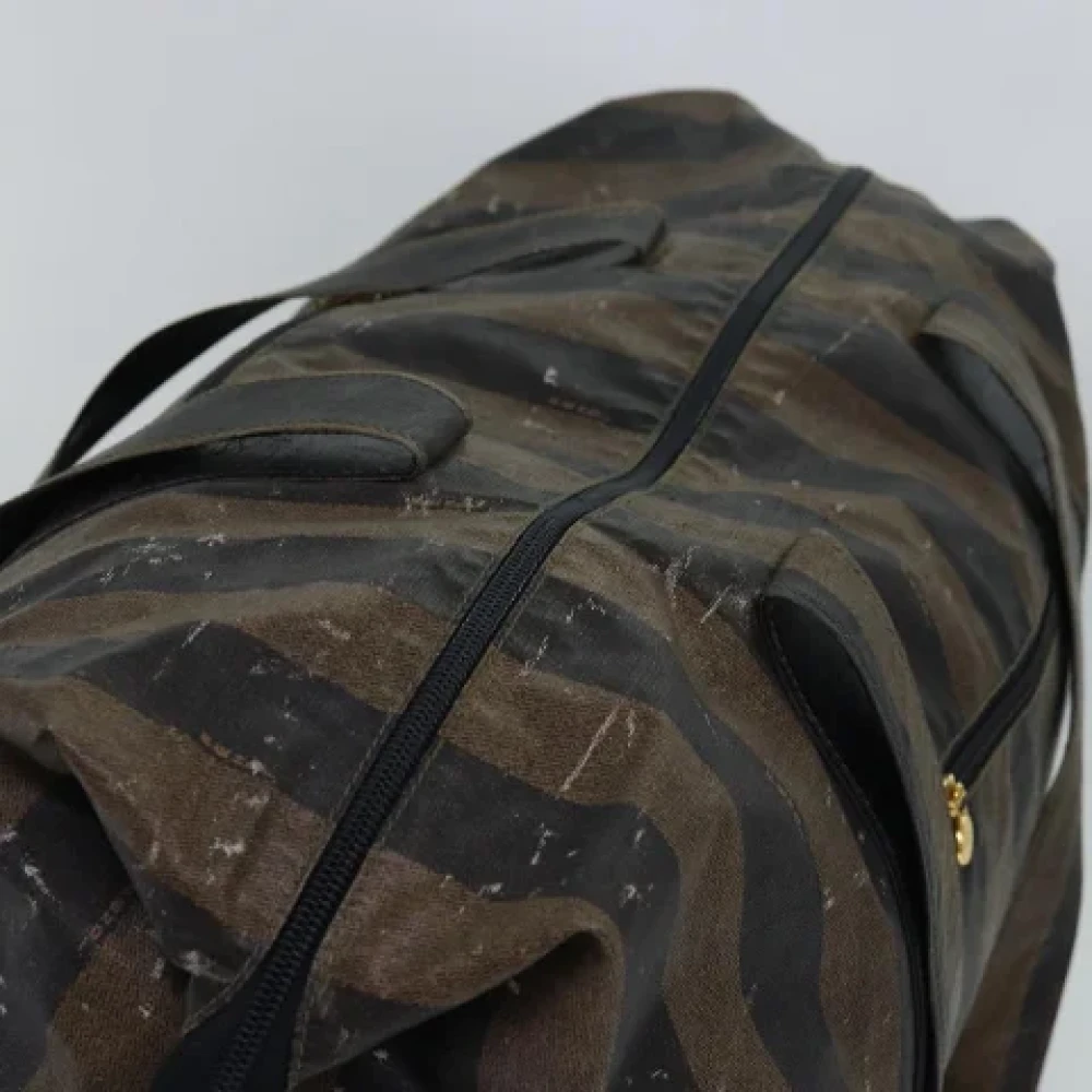 Fendi Vintage Pre-owned Nylon travel-bags Brown Dames