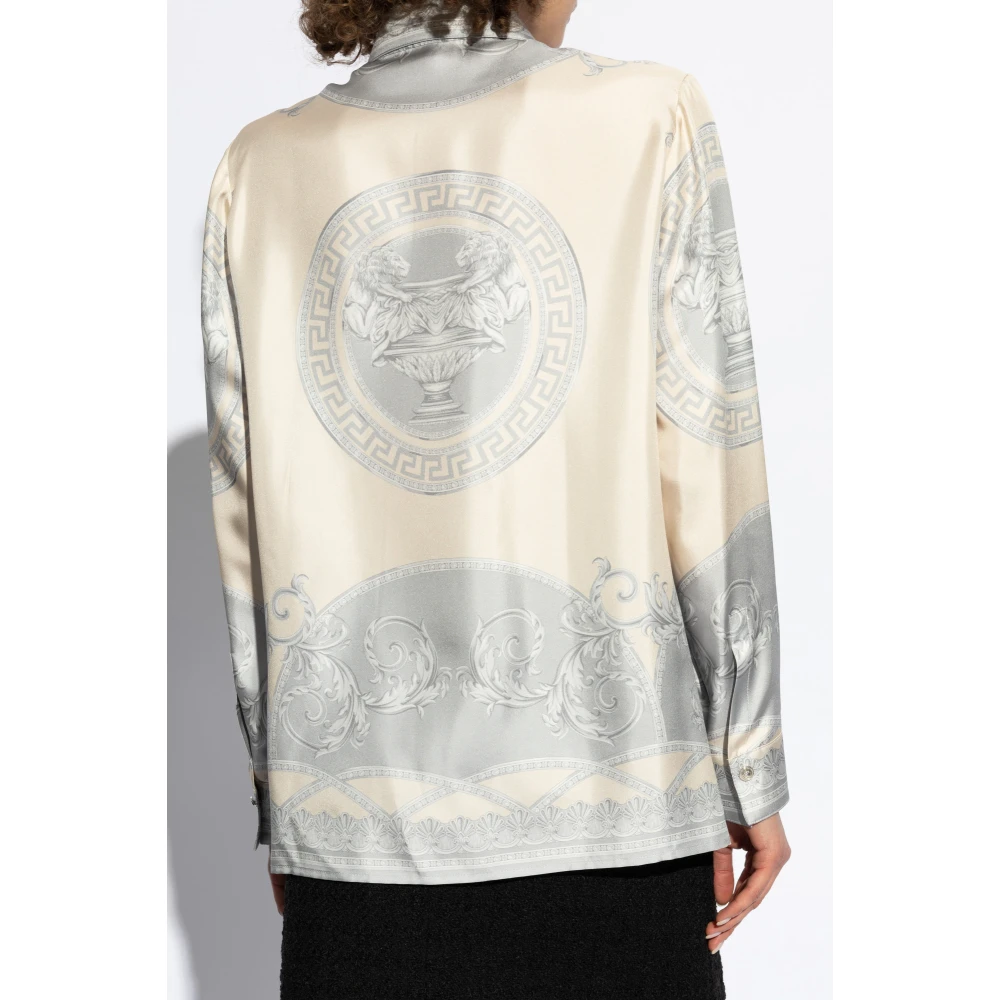 Versace Zijden overhemd Beige Dames