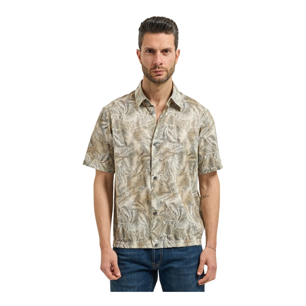 Armani Exchange Uomo Multicolor - Short Sleeve Cotton Shirt - Shirts - E - 2XL