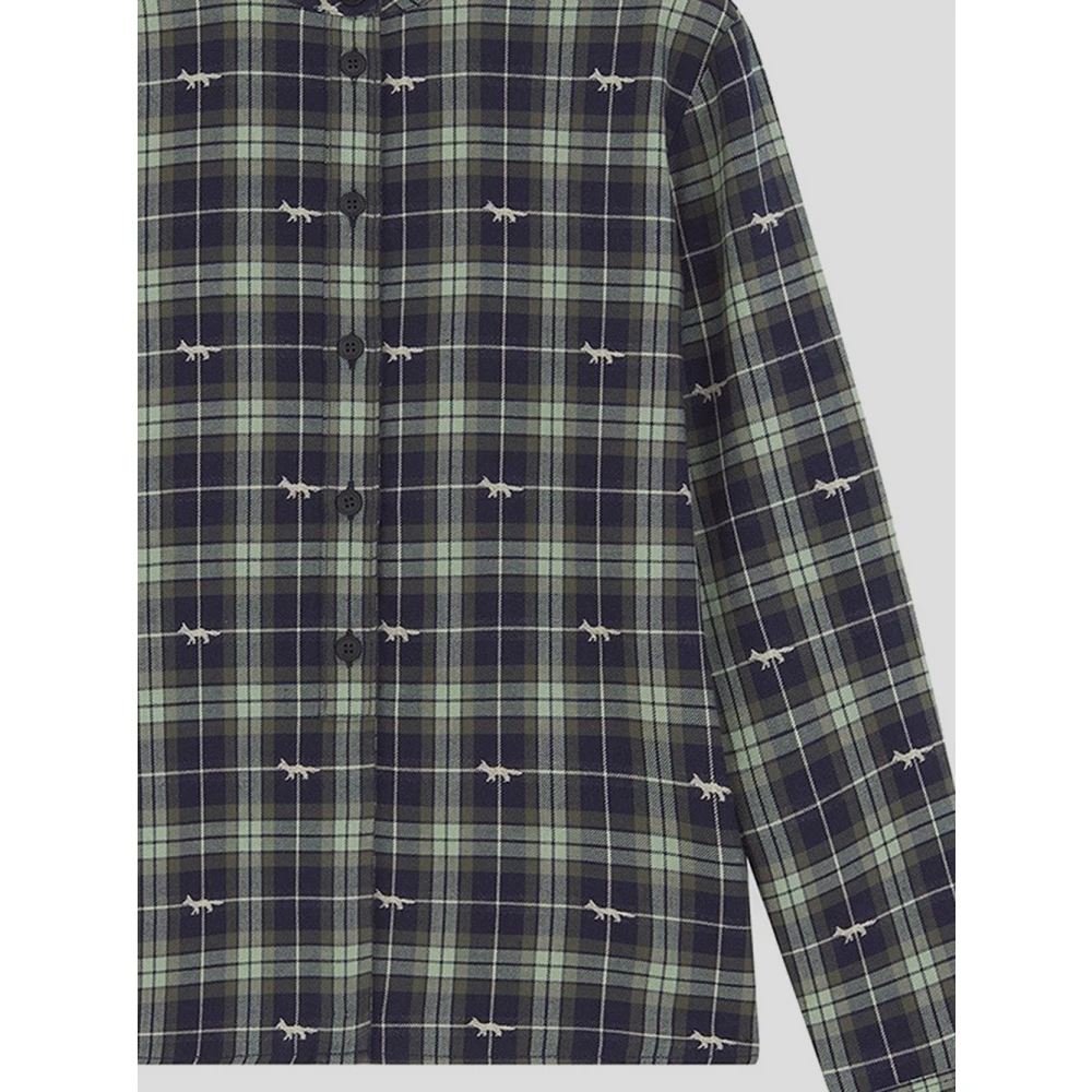 Maison Kitsuné Katoenen Geruite Overhemd Multicolor Dames