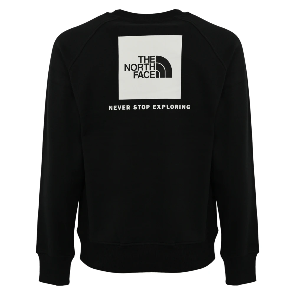 The North Face Zwarte Katoenen Sweater Raglan Lange Mouw Black Heren