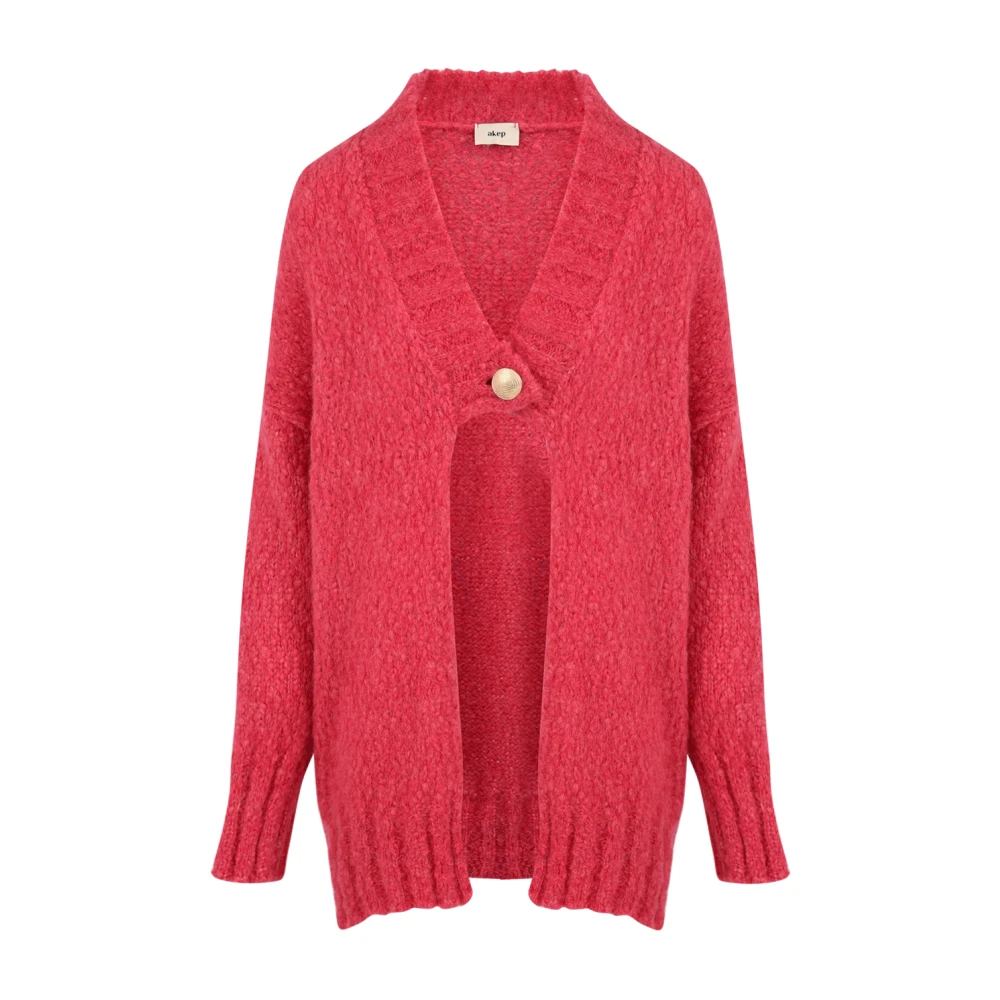 Akep Women's Pink Cardigans, S, Fuchsia Cardigan Cardigan